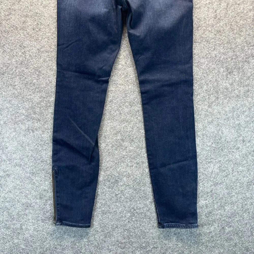 Madewell Jeans Women's 26 Skinny Skinny Dark Blue‎ Stretch Denim Ankle Zip